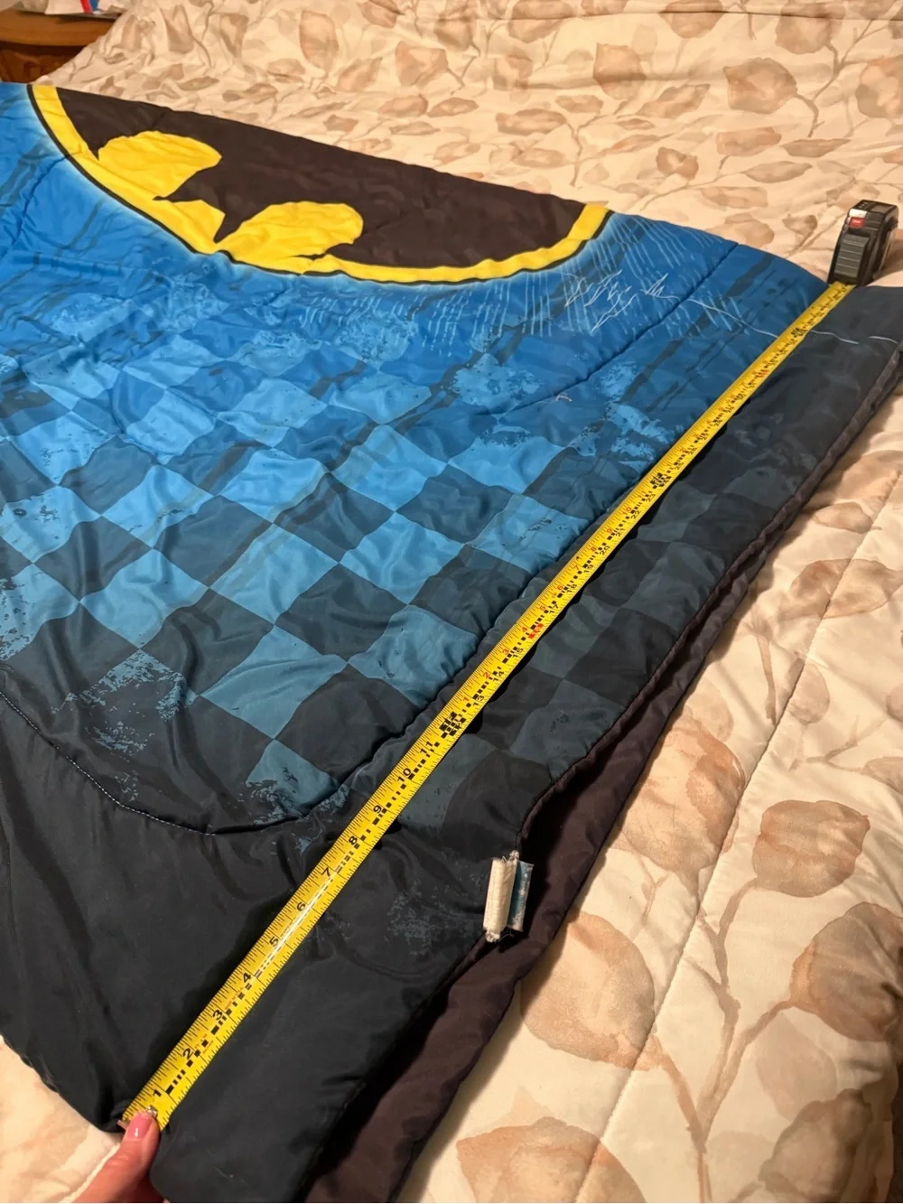 Vintage Batman Blue and Gray Superhero Reversible Twim Comforter